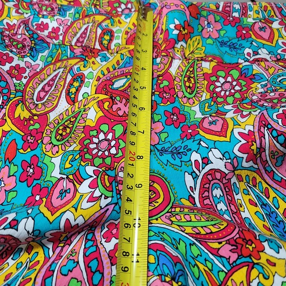 ATTYRE Woman Paisley Print Capris  60s Plus Size 18W Multi Color Stretch 7R35947 - Picture 8 of 8